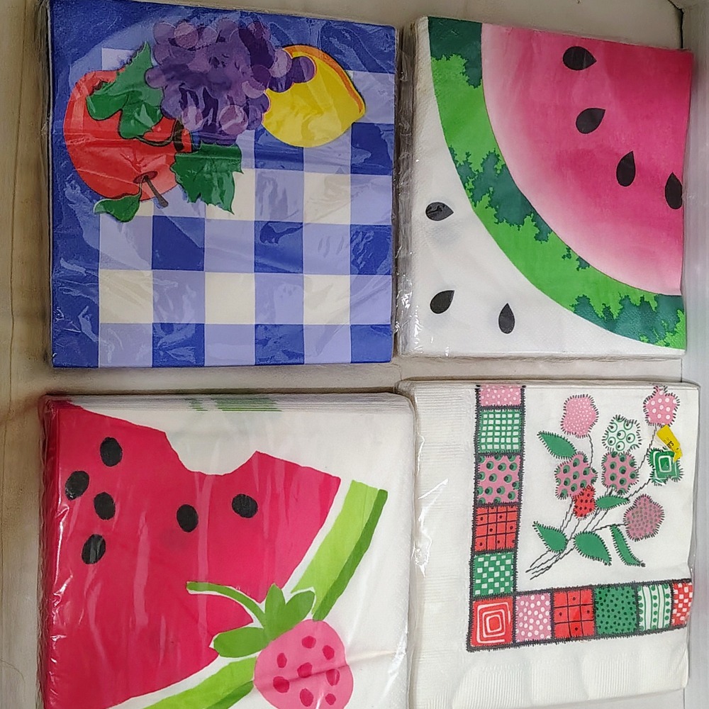 Party Creations‎ & Party Express Fruit Watermelon Strawberry Napkins Value Pack